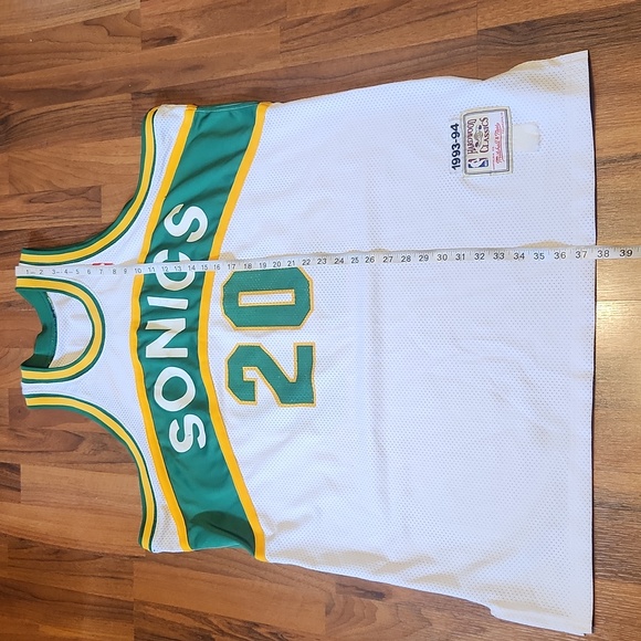 Gary Payton Seattle SuperSonics Mitchell & Ness Swingman Basketball Jersey #20 - Picture 8 of 12